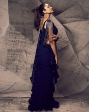 Load image into Gallery viewer, The Shimmering Blue Gown Sari