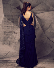 Load image into Gallery viewer, The Shimmering Blue Gown Sari