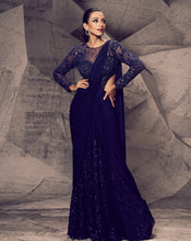 Load image into Gallery viewer, The Shimmering Blue Leotard Sari