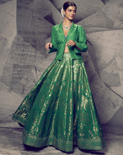 Load image into Gallery viewer, The Anant Green Shirt Lehenga