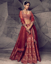 Load image into Gallery viewer, The Anant Rust Lehenga
