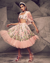 Load image into Gallery viewer, The Pink Floral Short Lehenga