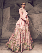Load image into Gallery viewer, The Pink Floral Blazer Lehenga