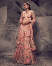 Load image into Gallery viewer, The Pink Floral Peplum Suit