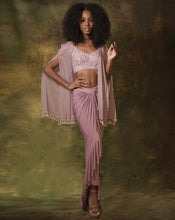 Load image into Gallery viewer, The Lilac Dhoti Set