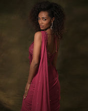 Load image into Gallery viewer, The Pink Mirror Sari
