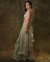 Load image into Gallery viewer, The Celadon Skirt Sari