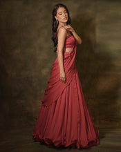 Load image into Gallery viewer, The Red Lehenga Sari