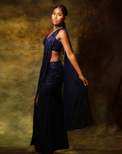 Load image into Gallery viewer, The Shimmering Slit Sari