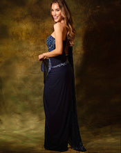 Load image into Gallery viewer, The Shimmering Blue Embroidered Gown