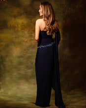Load image into Gallery viewer, The Shimmering Blue Embroidered Gown