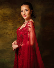 Load image into Gallery viewer, The Red Sequins Drape Gown