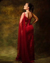 Load image into Gallery viewer, The Red Sequins Drape Gown