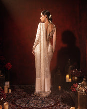 Load image into Gallery viewer, Chevron Ivory Kali saree