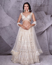 Load image into Gallery viewer, The Spree Ivory Lehenga