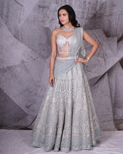 Load image into Gallery viewer, The Spree Blue Lehenga