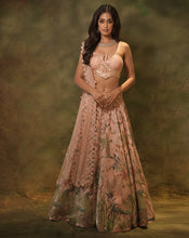 Load image into Gallery viewer, The Pink Floral Corset Lehenga