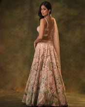 Load image into Gallery viewer, The Pink Floral Corset Lehenga