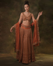 Load image into Gallery viewer, The Rust Zardozi Lehenga