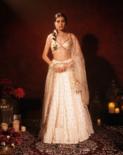 Load image into Gallery viewer, Ethereal Ivory Lucknowi Lehenga