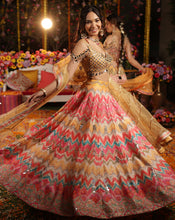 Load image into Gallery viewer, Sheesh Peacock Lehenga Set