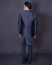 Load image into Gallery viewer, MOF Embroidered Blue Sherwani