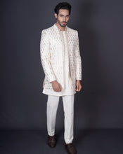 Load image into Gallery viewer, Ivory Jacket Kurta Set