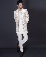 Load image into Gallery viewer, Ivory Jacket Kurta Set