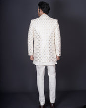 Load image into Gallery viewer, Ivory Jacket Kurta Set