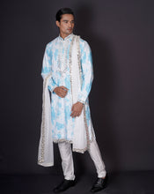 Load image into Gallery viewer, MOF Blue tie-dye Mirror Kurta Set