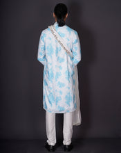 Load image into Gallery viewer, MOF Blue tie-dye Mirror Kurta Set
