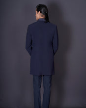 Load image into Gallery viewer, Asymmetrical Blue Bandhgala