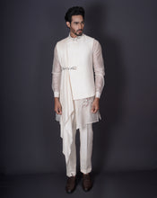 Load image into Gallery viewer, Drape Ivory Kurta Set