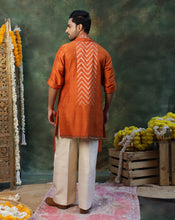 Load image into Gallery viewer, Rust Rangmanch Kurta Set