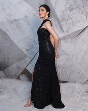 Load image into Gallery viewer, The Elegant sequins black gown