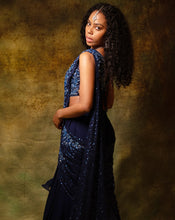 Load image into Gallery viewer, The Shimmering Blue Skirt Sari