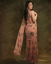Load image into Gallery viewer, The Pink Floral Sharara Sari