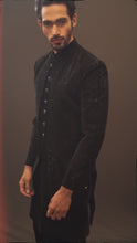 Load and play video in Gallery viewer, Jacket Black Sherwani