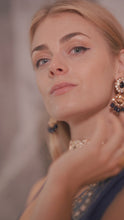 Load and play video in Gallery viewer, The Anant Blue Corset Lehenga