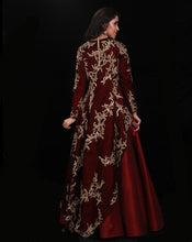 Load image into Gallery viewer, The Maroon Jacket Lehenga