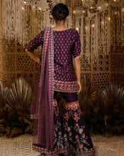 Load image into Gallery viewer, The Purple Sharara Set