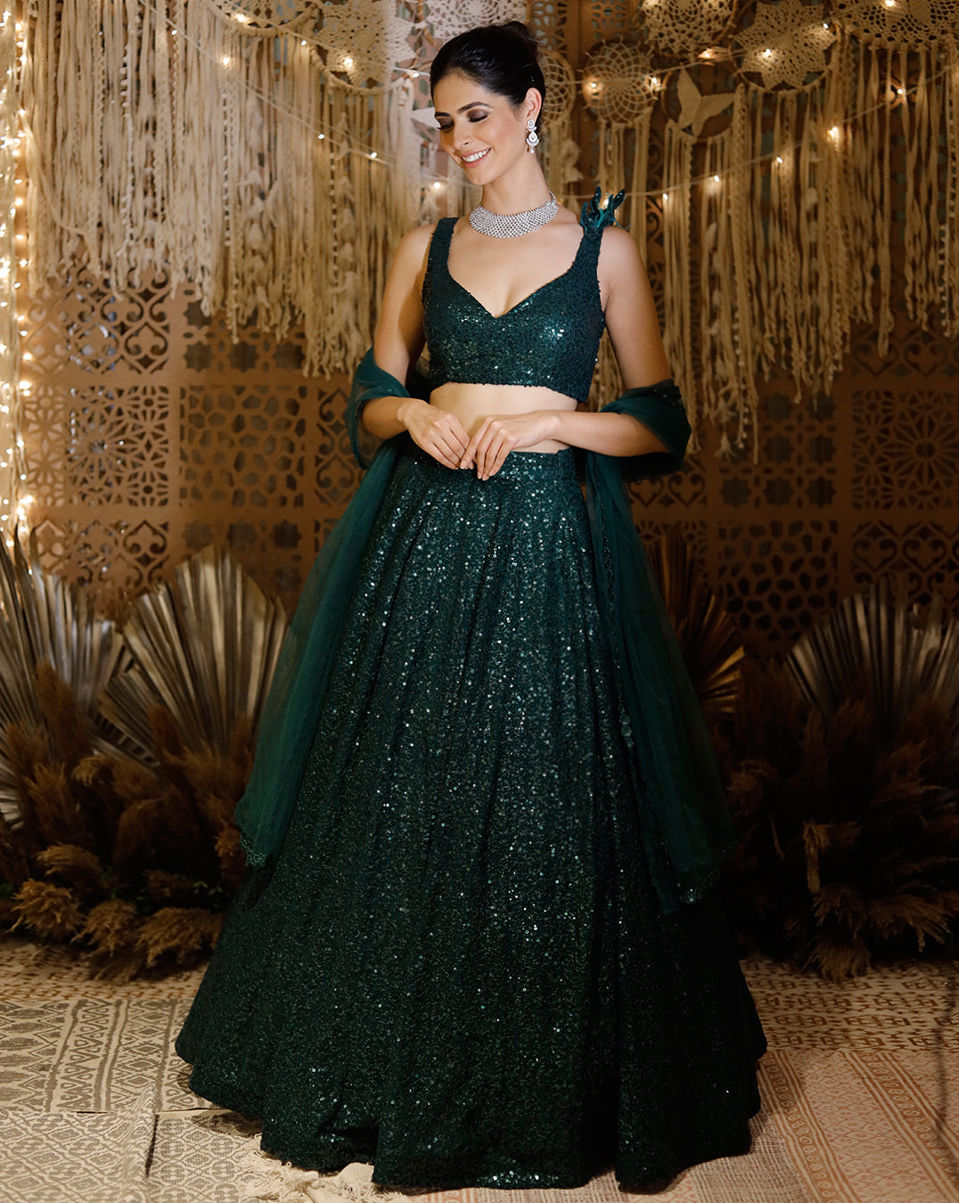 The Shimmering green lehenga Archana Kochhar India The Shimmering green lehenga Archana Kochhar India