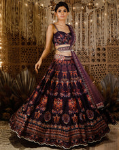 Load image into Gallery viewer, The Digital Purple Lehenga Set