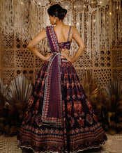 Load image into Gallery viewer, The Digital Purple Lehenga Set