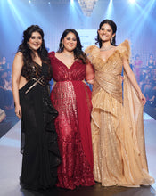 Load image into Gallery viewer, The Ruffled Feather Gold Gown