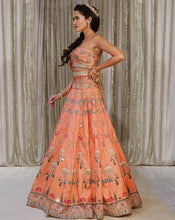 Load image into Gallery viewer, The Coral Peacock Lehenga