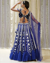 Load image into Gallery viewer, The Sheesh Blue Lehenga
