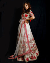 Load image into Gallery viewer, The Ivory Floral Lehenga