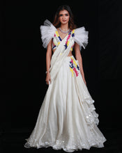 Load image into Gallery viewer, The Synchronized Scintillation Drape Sari