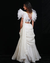 Load image into Gallery viewer, The Synchronized Scintillation Drape Sari